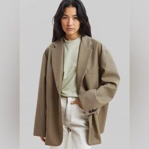 Boxy Oversized Women's Coat in Taupe